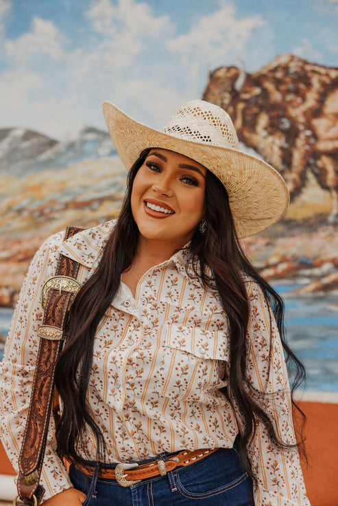 Layne Floral Pearl Snap