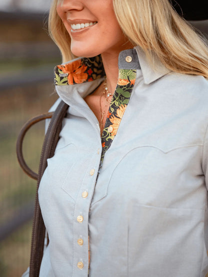 Frank & Rio Western Shirt Khaki/Floral
