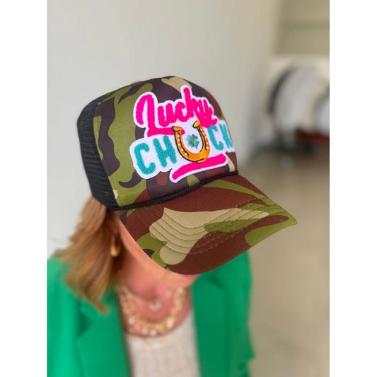 Lucky Chuck - Logo Camo Truckers Cap