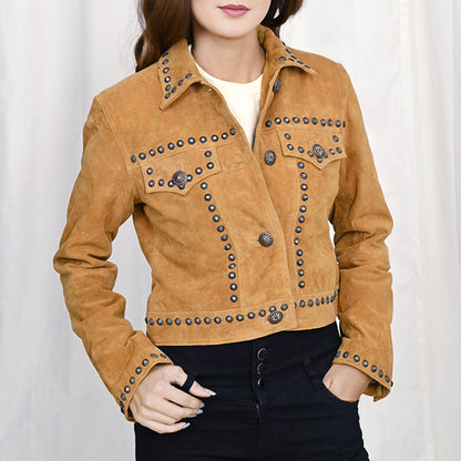 The Odessa Tan Suede Jacket