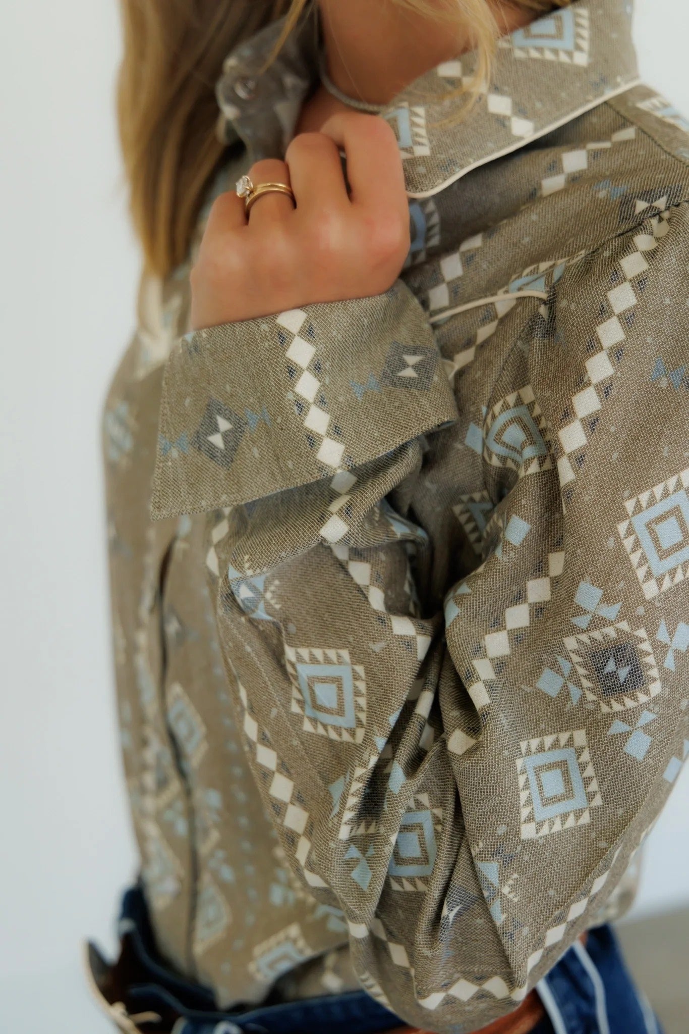 Vintage Aztec Pearl Snap