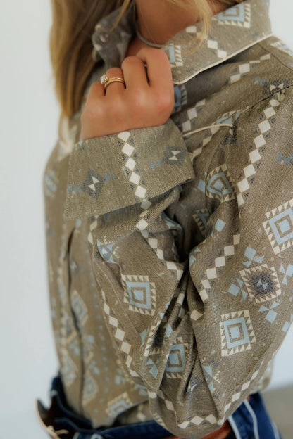 Vintage Aztec Pearl Snap