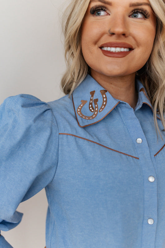 The Texas Blue Boon Blouse