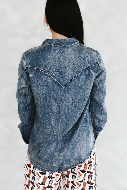 Denim Concho Down Shirt
