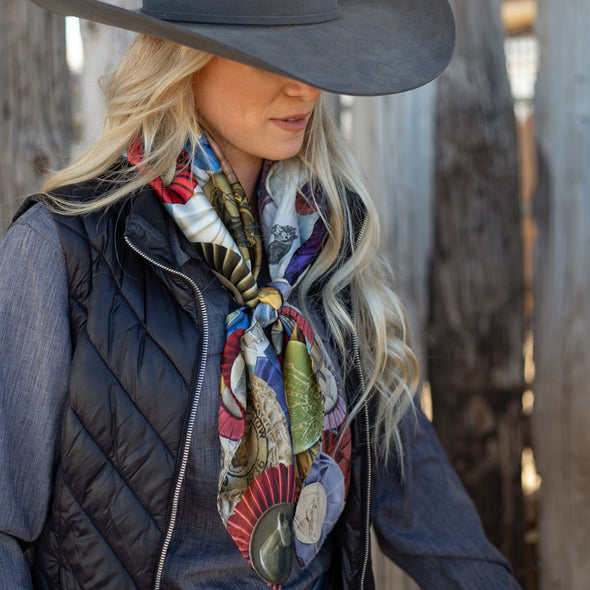 Fringe Scarves Champ (Collage of Vintage Ribbons)