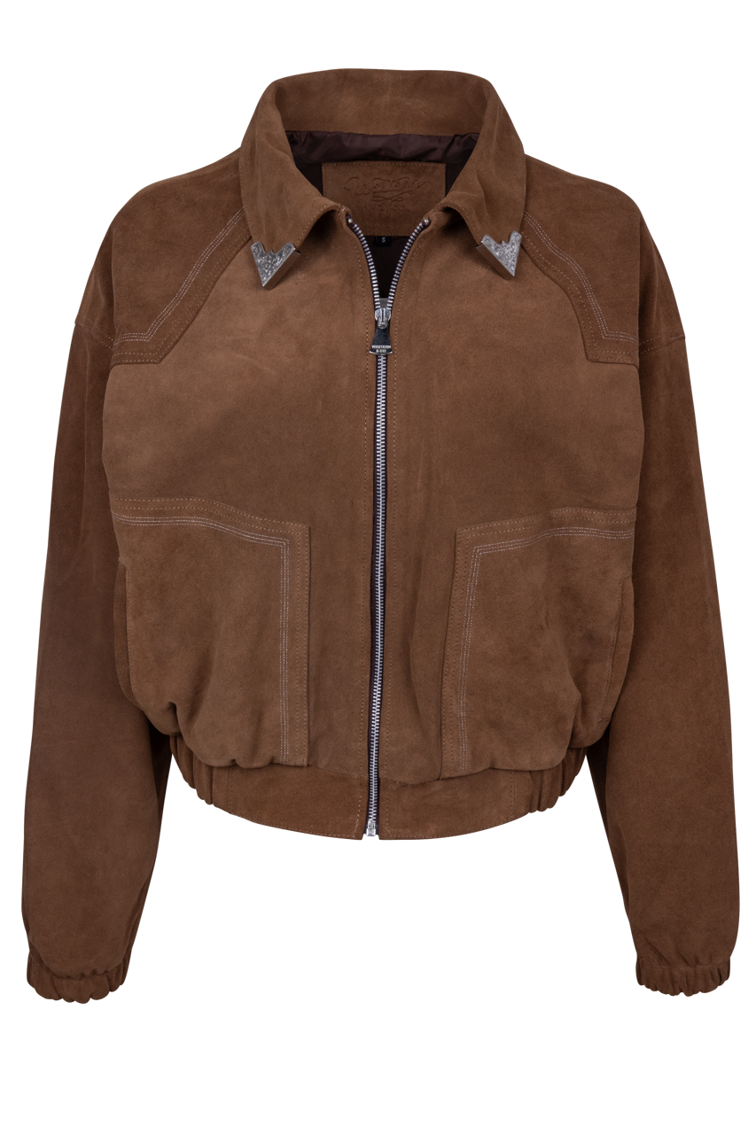 Collar Tip Bomber Jacket
