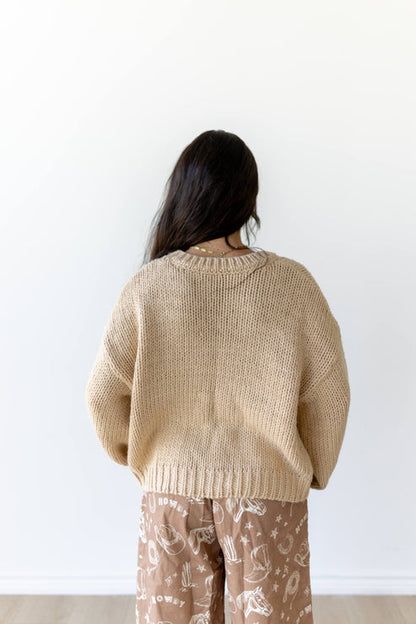 Horse head Cream Knit Jumper