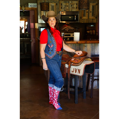 Get Western Performance Socks - Red
