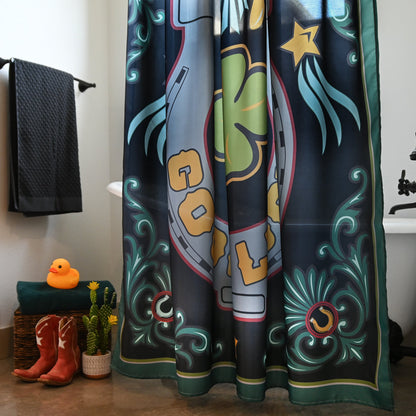 Fringe Shower Curtain - Lucky HorseShoe