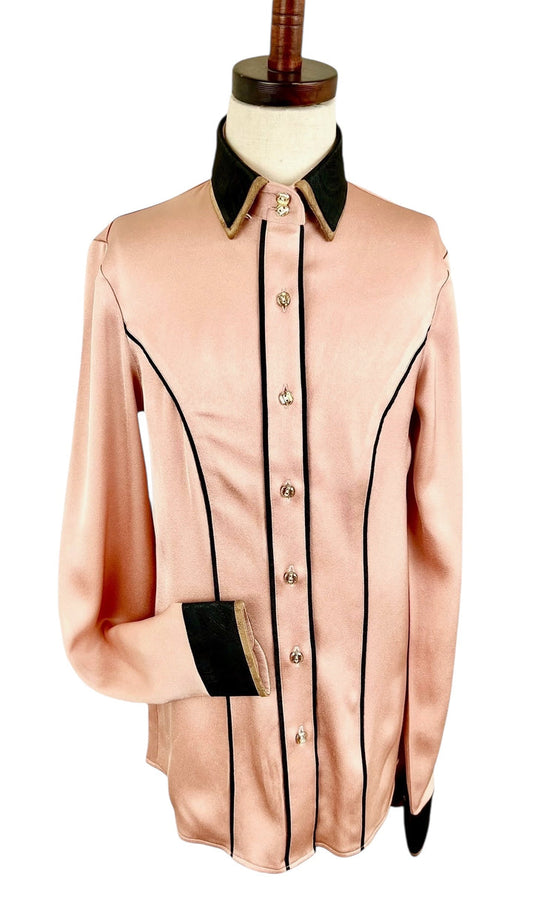 The Blush Silk Western Shirt