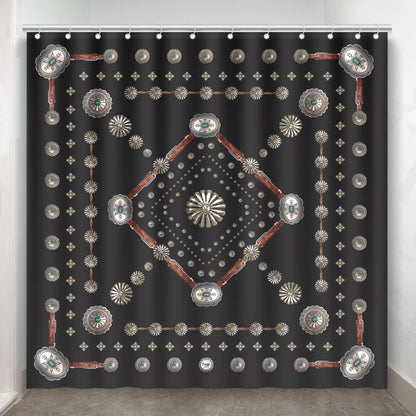 Fringe Shower Curtain - Flagstaff Black