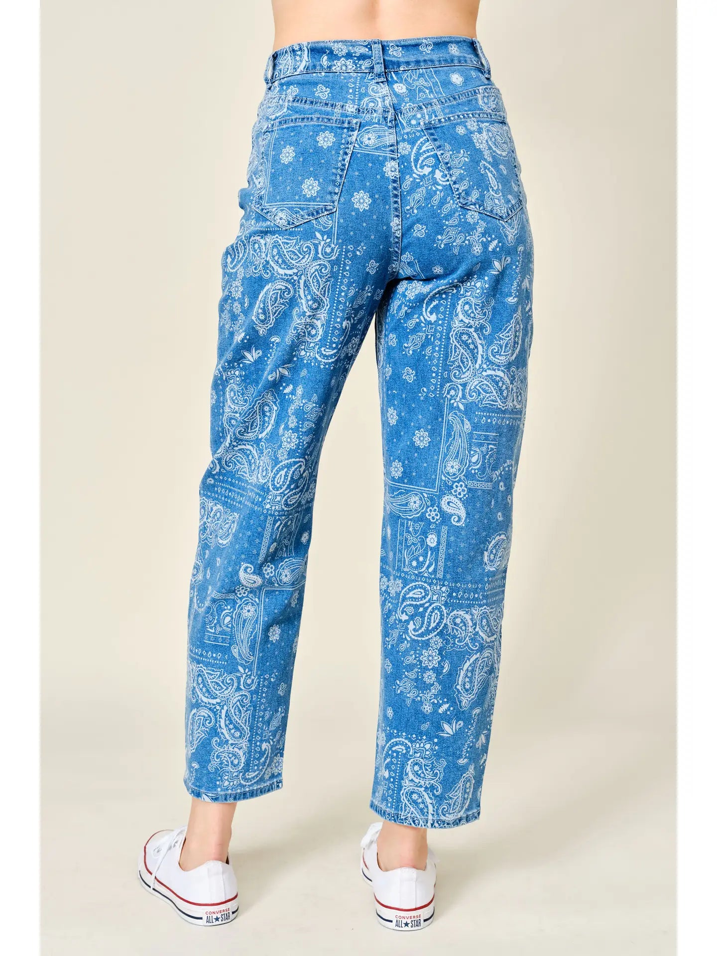 Paisley Denim Barrell Jeans