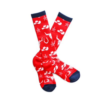 Get Western Performance Socks - Red