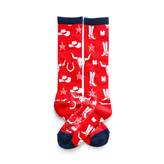 Get Western Performance Socks - Red