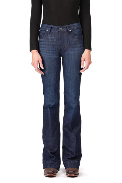 BELLA : Trouser Flare (Deep Ocean) Navy Stitch